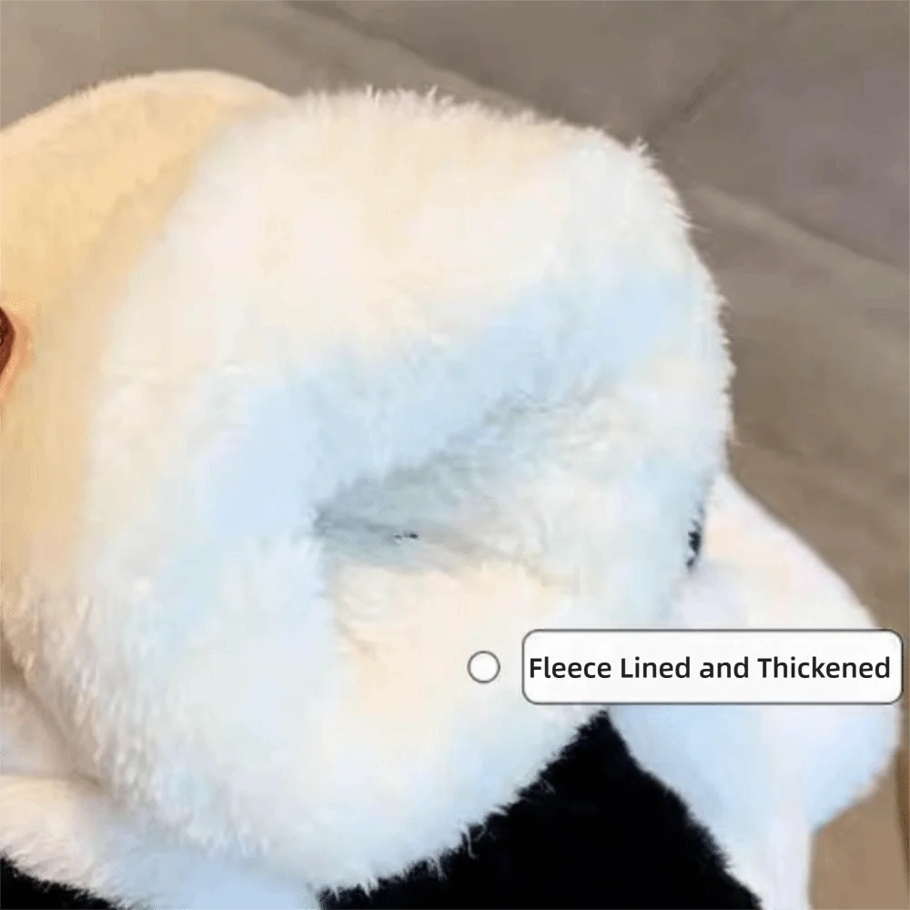 جديد لطيف الكرتون الباندا قفازات دافئة يندبروف نصف اصبع قفازات سميكة الباردة والدليل على القفازات الشتاء