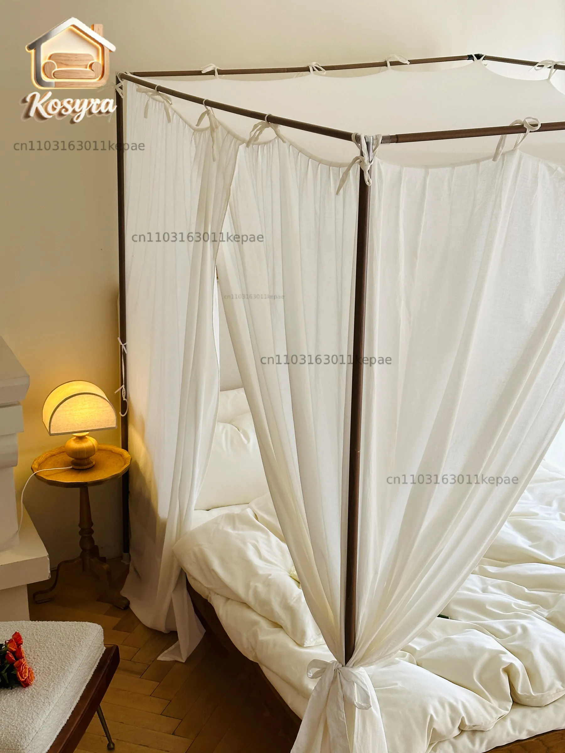Customized cotton 2026 new bedroom bed mantle Class A baby mosquito net household court old-fashioned strap pure cotton warm
