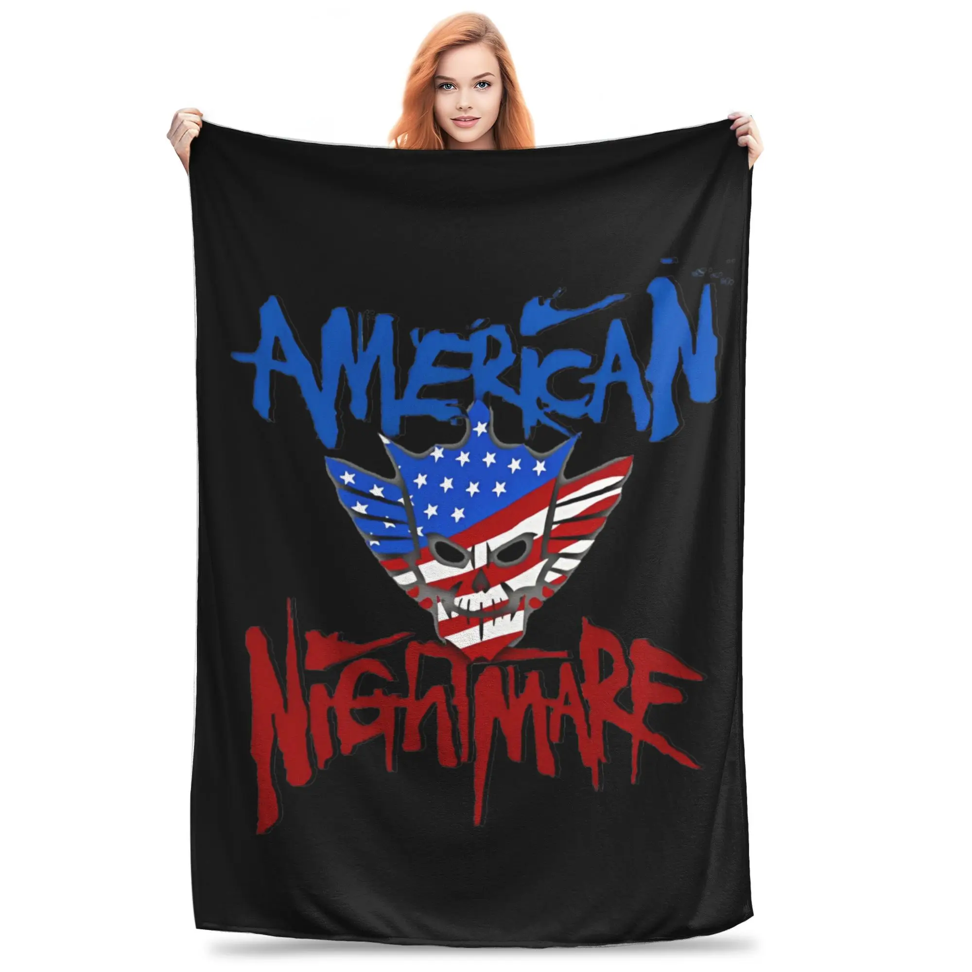 In The Ring Nightmares Wrestler  Blankets Fleece Cody Rhodes Super Warm Throw Blankets for Car Sofa Couch Bed Rug