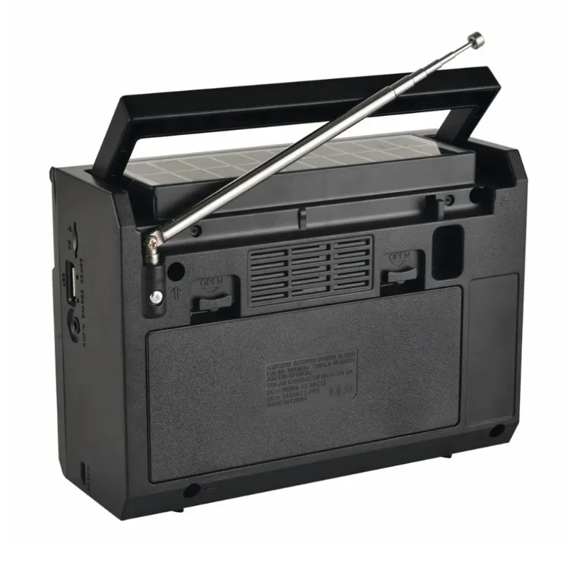 FEPE FP-260BT-S 2021 Wireless Tooth Speaker Rechargeable Radio with USB SD TF Mp3 Player Solar Powered Light Included