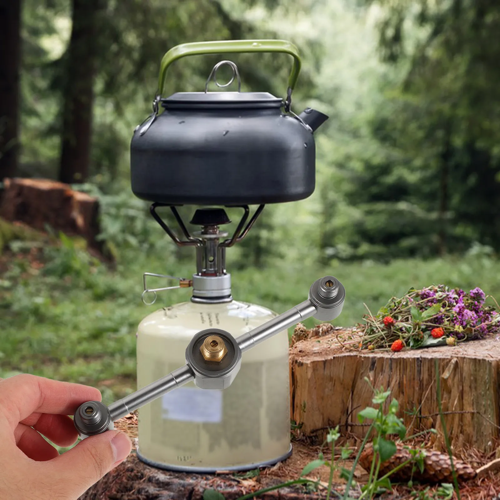 

1Pcs Aluminum Alloy Gas Tank Splitter Adapter for Dual Gas Lamps Grills Heaters Smokers Camping Stoves Lanterns Outdoor Cooking