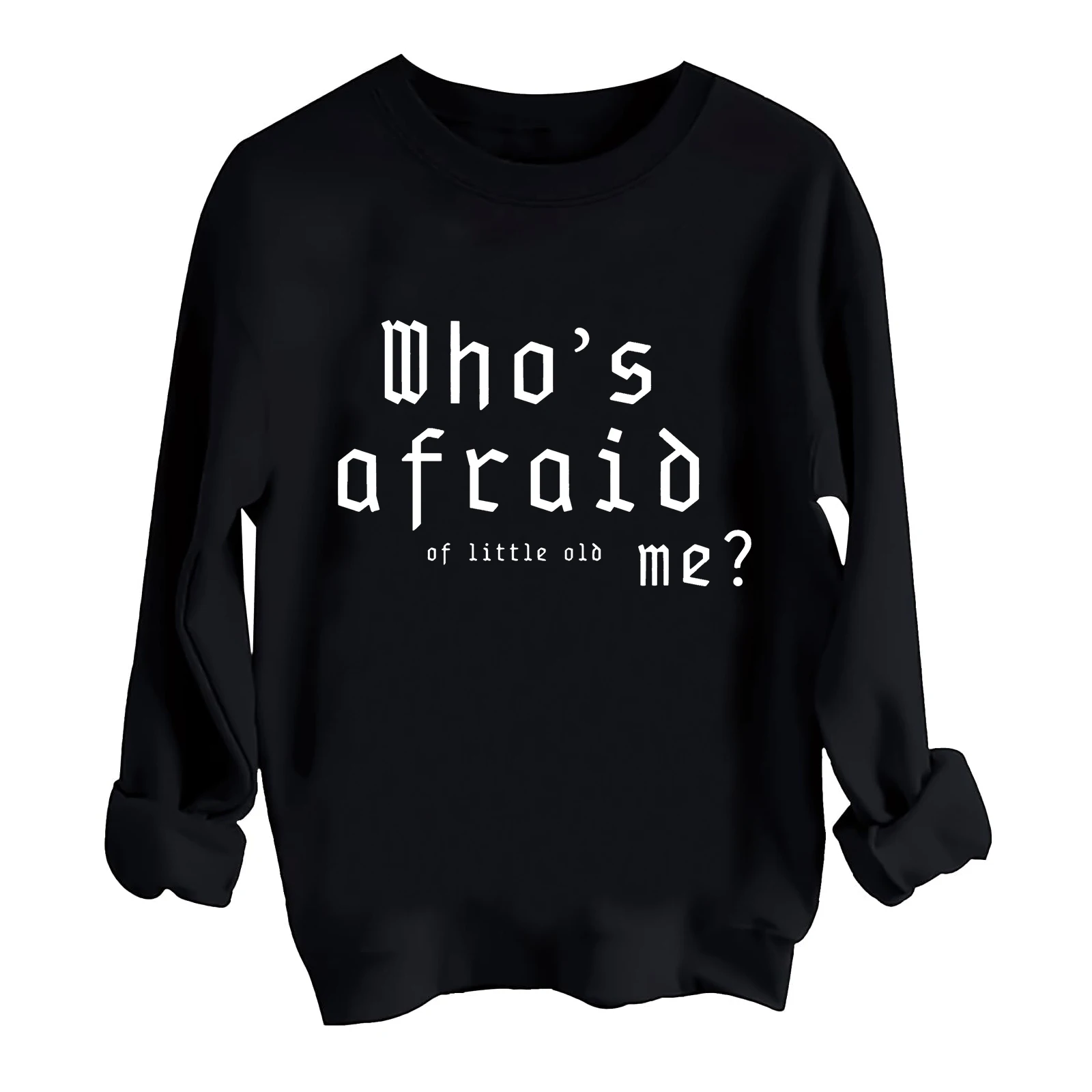 

Who's Afraid of Little Me TTPD Sweatshirt Harajuku Round Neck Long Sleeve Oversized Hoodie Fans Gift