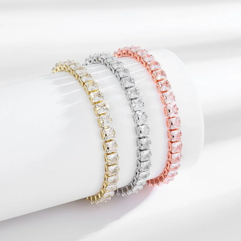 2026 Hip Hop Jewelry - Crystal Tennis Bracelet - 4mm AAAA Zirconium Oxide Stone - Women's Fashion Jewelry - Gift