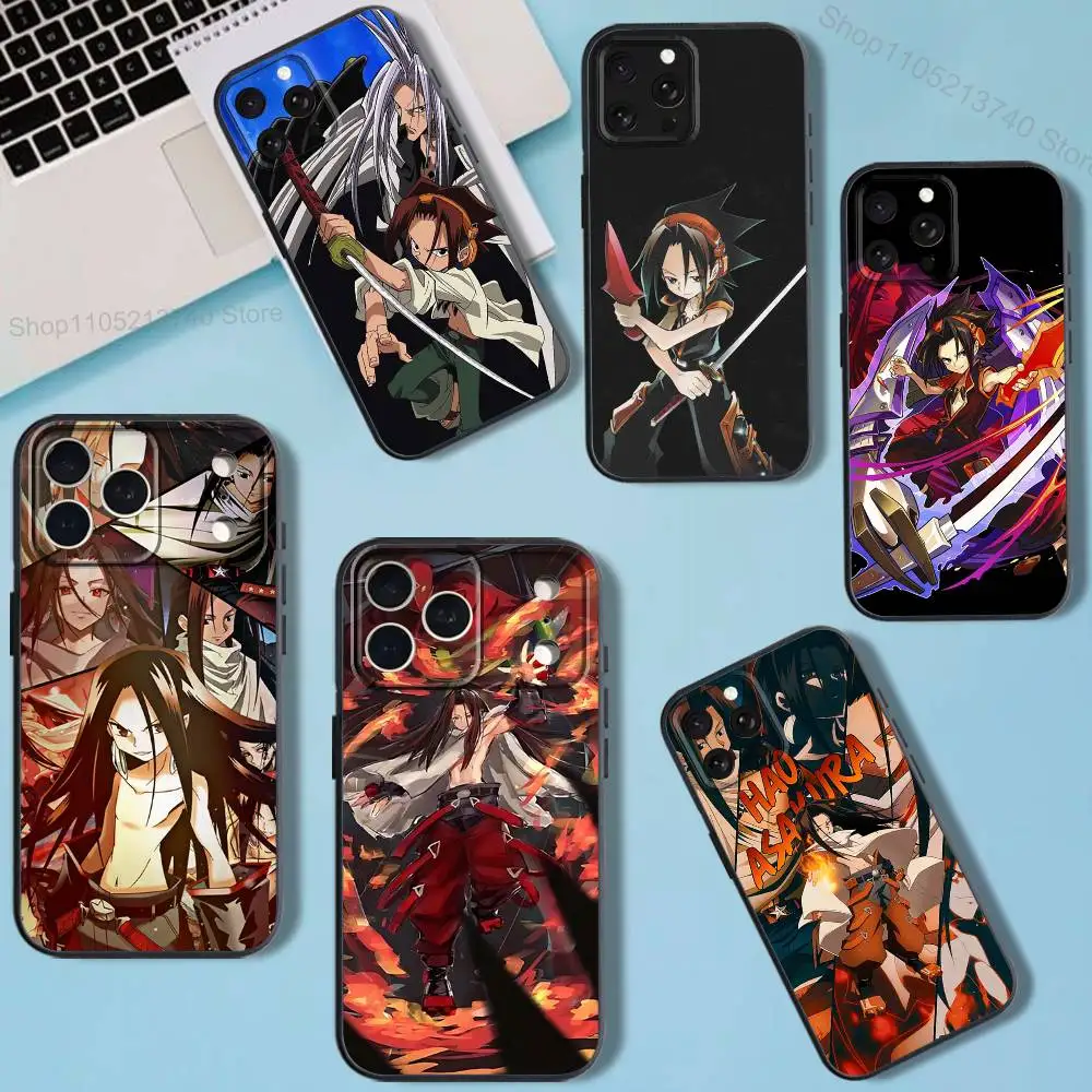 

K-King HaoS sakura S-Shaman For iPhone 11,15,16,14,13,17,12,Pro,SE4,Plus,E,Max,Air,Mini Black Shockproof soft Cover Phone Case