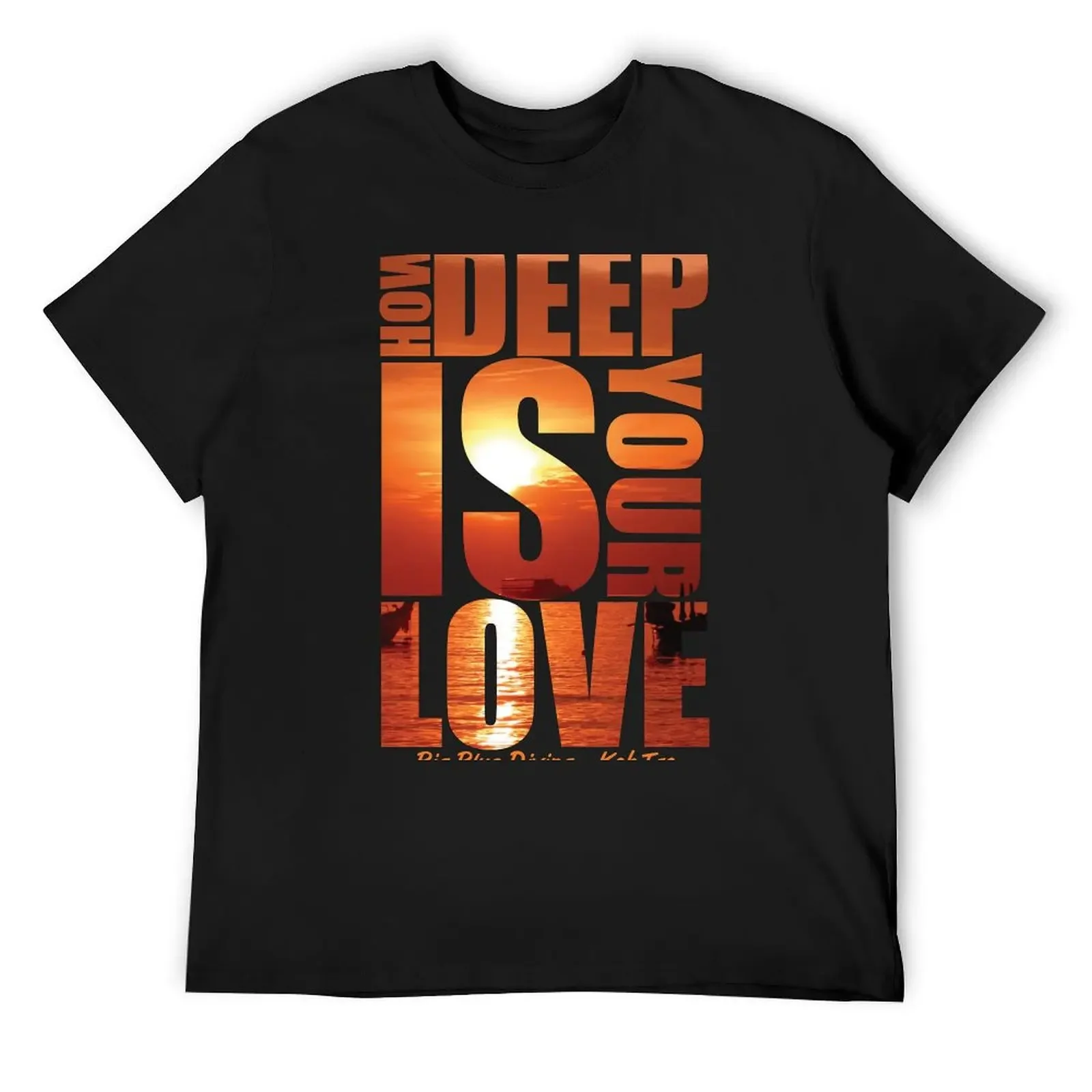 

Big Blue Diving - How Deep is your love - Sunset T-Shirt Clothing summer top baggy shirts tops fitted t shirts for men