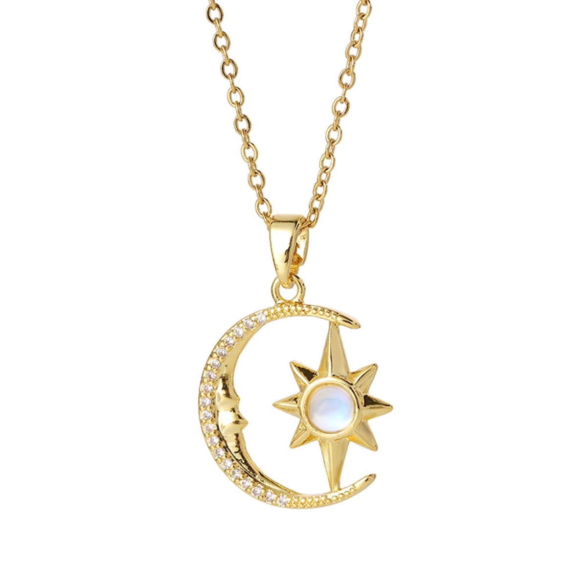 Women's Light Luxury Fashion Moon Necklace High-End Star Pendant Stainless Steel Collarbone Chain Jewelry Accessory image 6