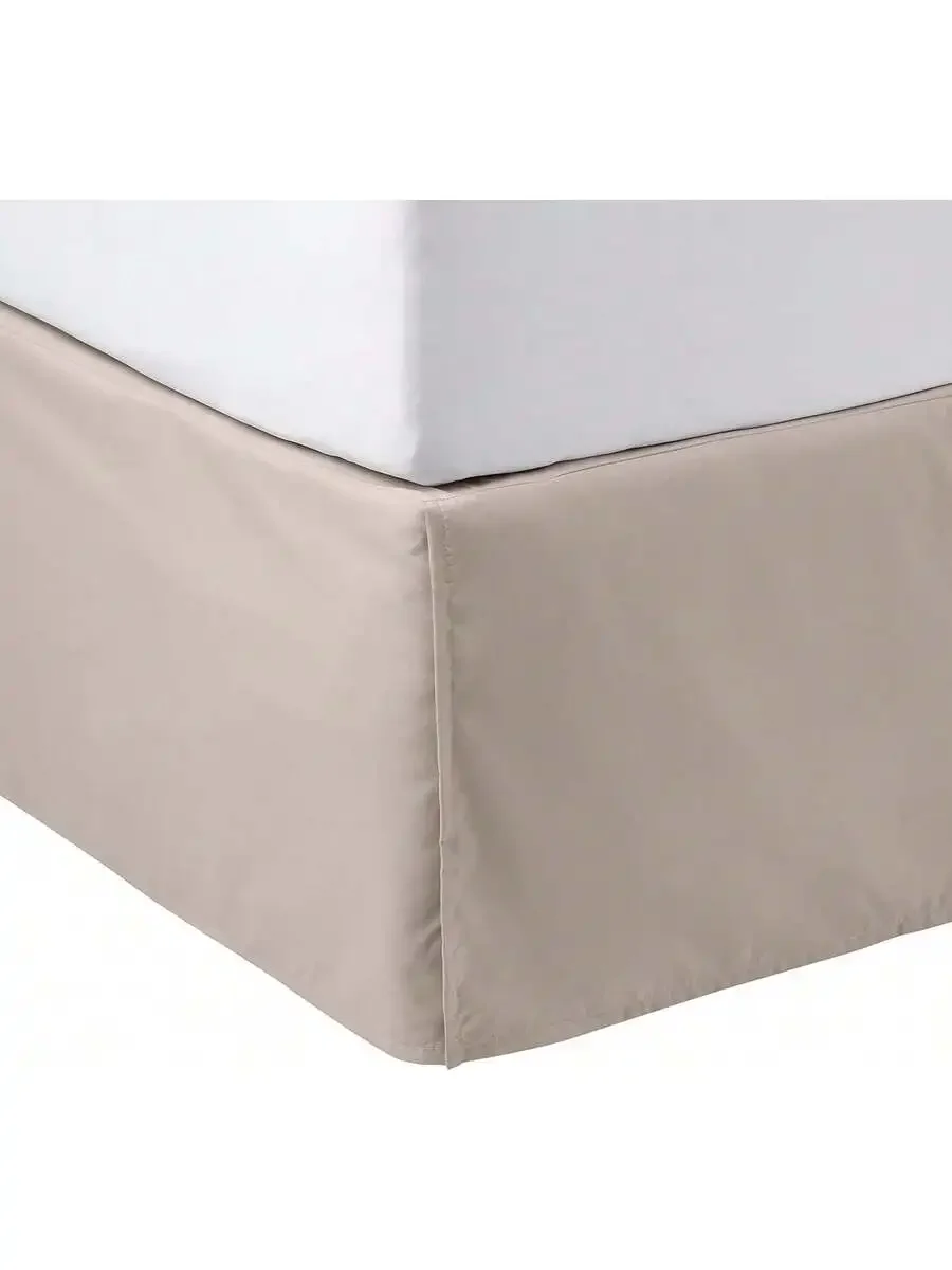 

Lightweight Pleated Bed Skirt Queen Dark Grey Solid Modern Microfiber