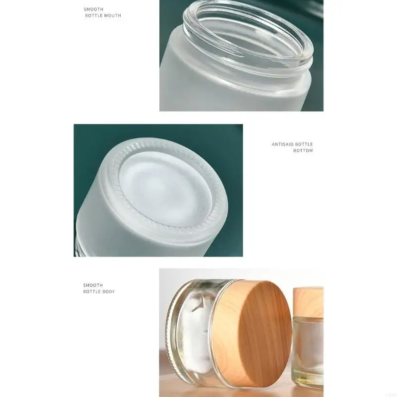 G99E 1PC Empty Glass Sample Jars for Makeup Face Cream Eye Cream Lip Balm Ointments