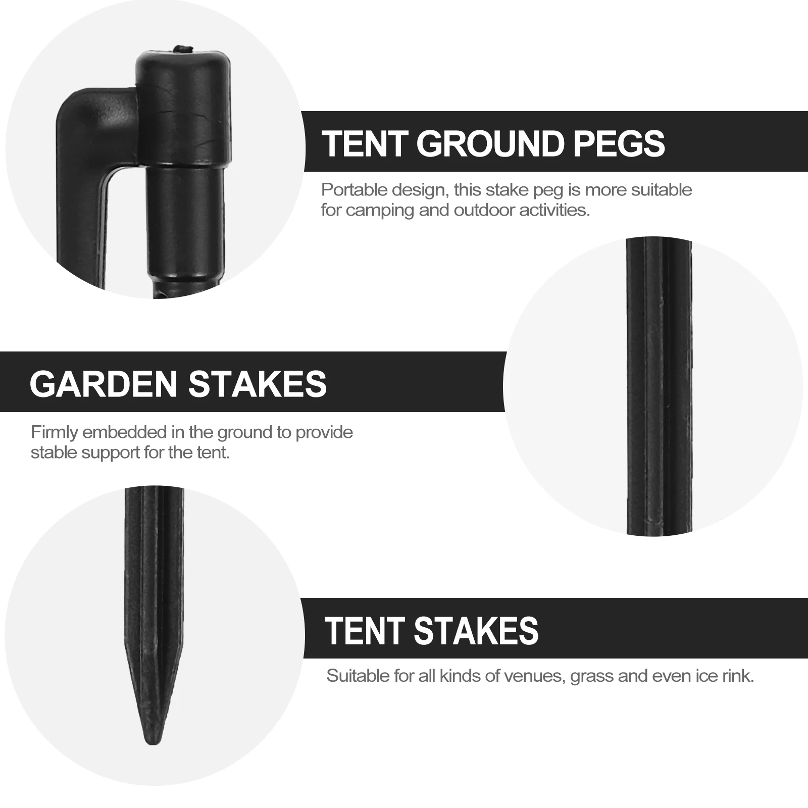 

50Pcs Tent Pegs Durable Camping Ground Nails Outdoor Fixing Tools Rational Design for Long Lasting Use Tent Pegs