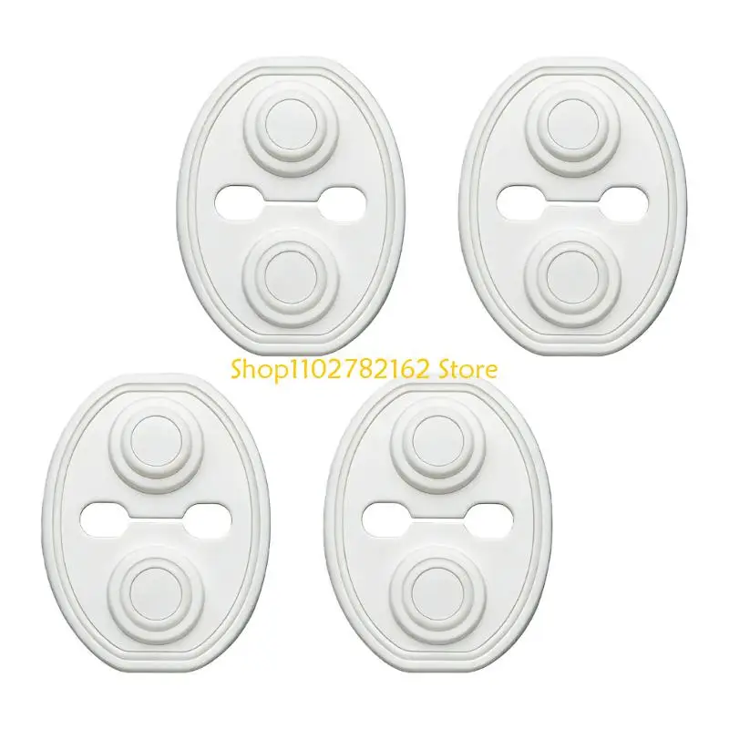 547B Silicone Car Lock Protectors Absorption Impact Reduction Car Lock Pad Noise Dust Fit Vehicles Easy installs