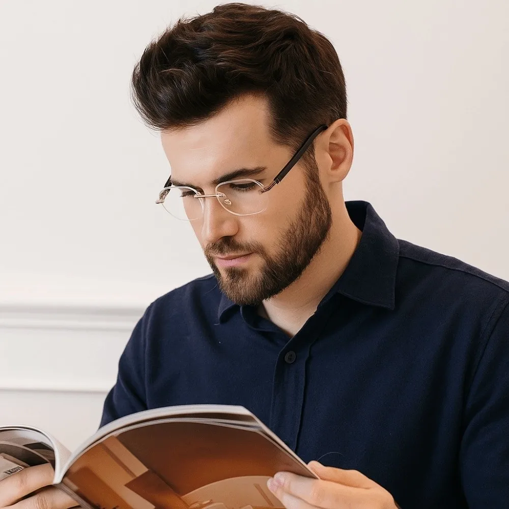 

Wood-grain Glasses Temple Edge Cutting Sun Glasses Multicolor Lightweight Frameless Sunglasses Vision Care Fashion