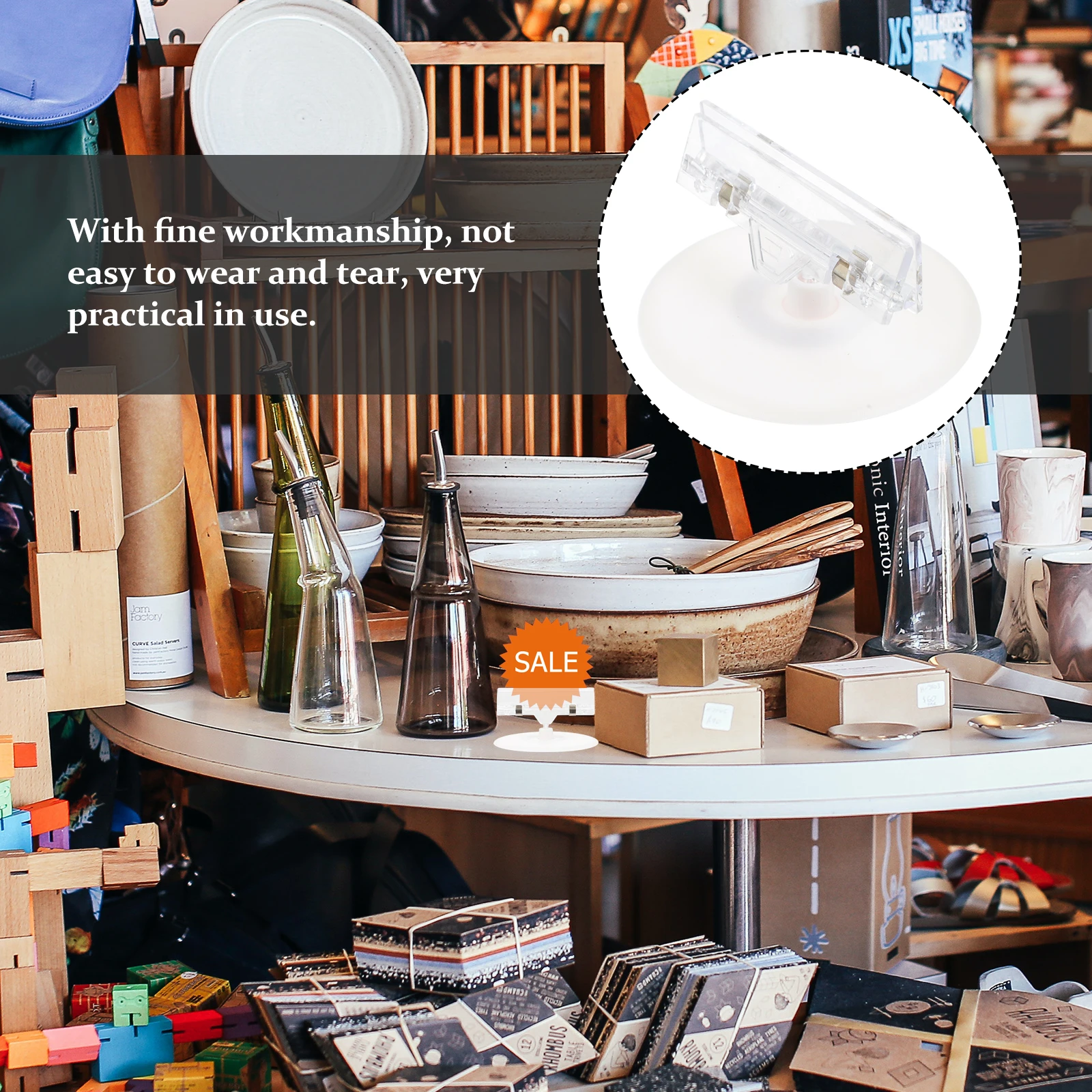 

4pcs Advertising Clips Premium Price Tag Holders Label Stands Display Racks For Business Exhibitions Weddings