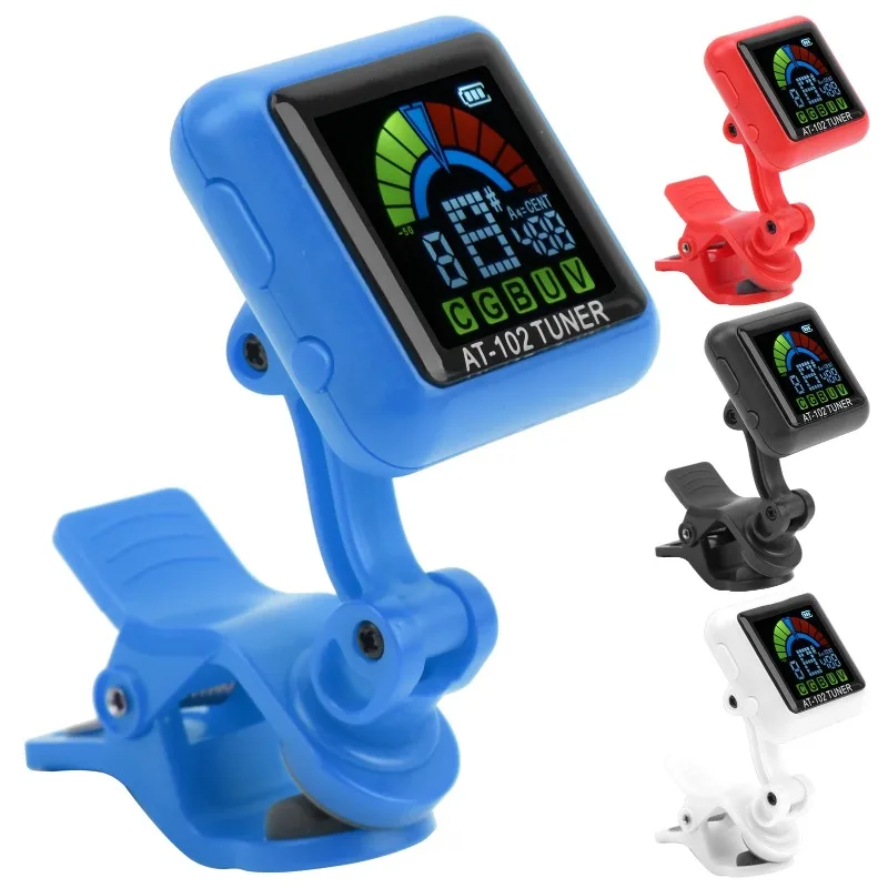 Guitar Clipon Tuner USB Rechargeable Builtin Battery Violin Ukulele AT102 Guitar Clip on Tuner Guitar Tuner Ukulele