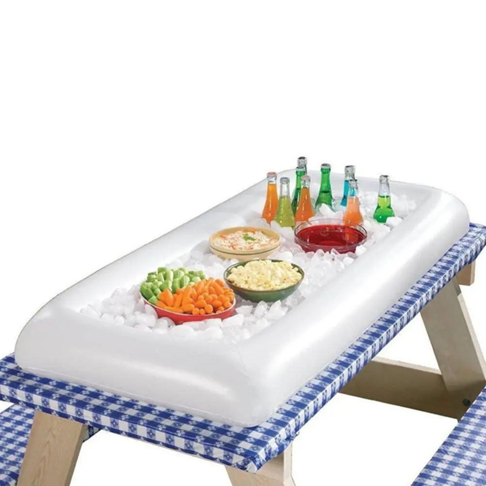 1Pcs PVC Inflatable Ice Bucket Foldable Outdoor Ice Storage Cooler for Pool Party Beer Drink Cooler Foldable Bucket