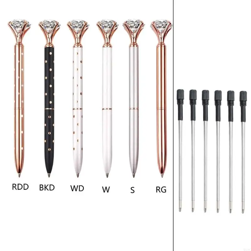W89C Diamond Ballpoint Pen Stationery Pen Pen Pen New Financial Ballpoint Pens