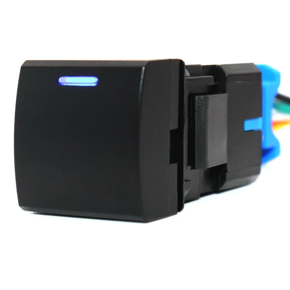 12V Blank Dash Push Button Switch with Blue LED 22mmX22mm for Toyota Land Cruiser Prado 150 RAV4 Camry Hiace Altis ON/OFF Contro