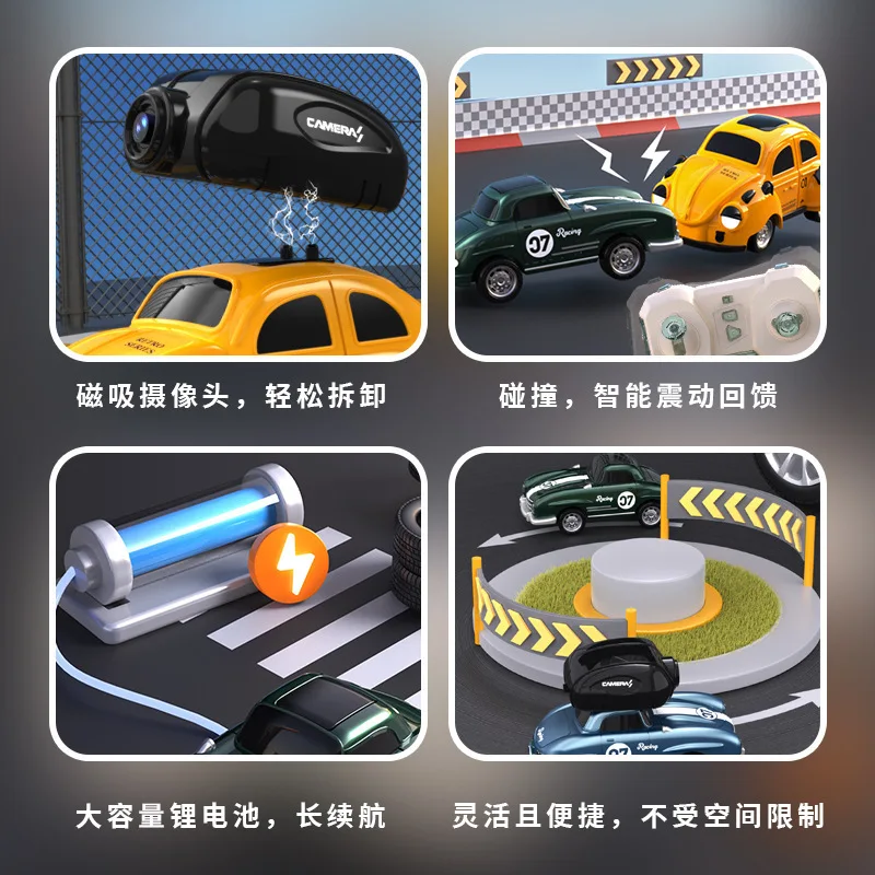 Mini auto telecomandata RC a quattro ruote motrici arrampicata auto giocattolo collisione vibrazione ragazzo fuoristrada auto sportiva fotocamera regalo di festa