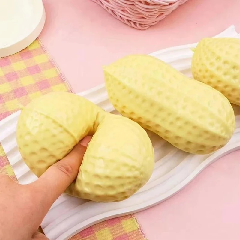 Cute Simulated Butter Cheese Peanut Squishy Toys, Squeeze Stress Relief Dough Balls, Ideal Party Birthday Christmas Gif