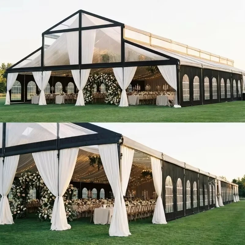 Waterproof 20x40 Party Tent Canopy for Outdoor Weddings Events with Removable Sidewalls Roll-up Door Heavy Duty Steel