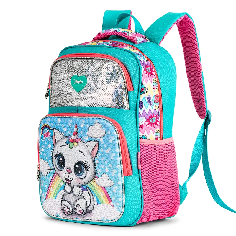 Girls Glitter Sequins Cute School Anime Backpacks Unicorn Backpacks Waterproof Lightweight Kawaii Bookbag Kids Bags Gift