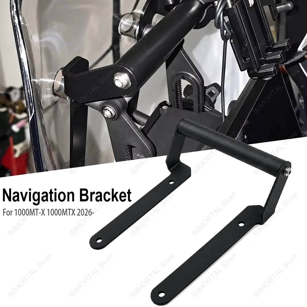 Motorcycle 23mm Front Navigation Extension Bar, GPS Phone Mount Bracket For 1000MT-X 1000MTX 700MT 800MTX 2026-