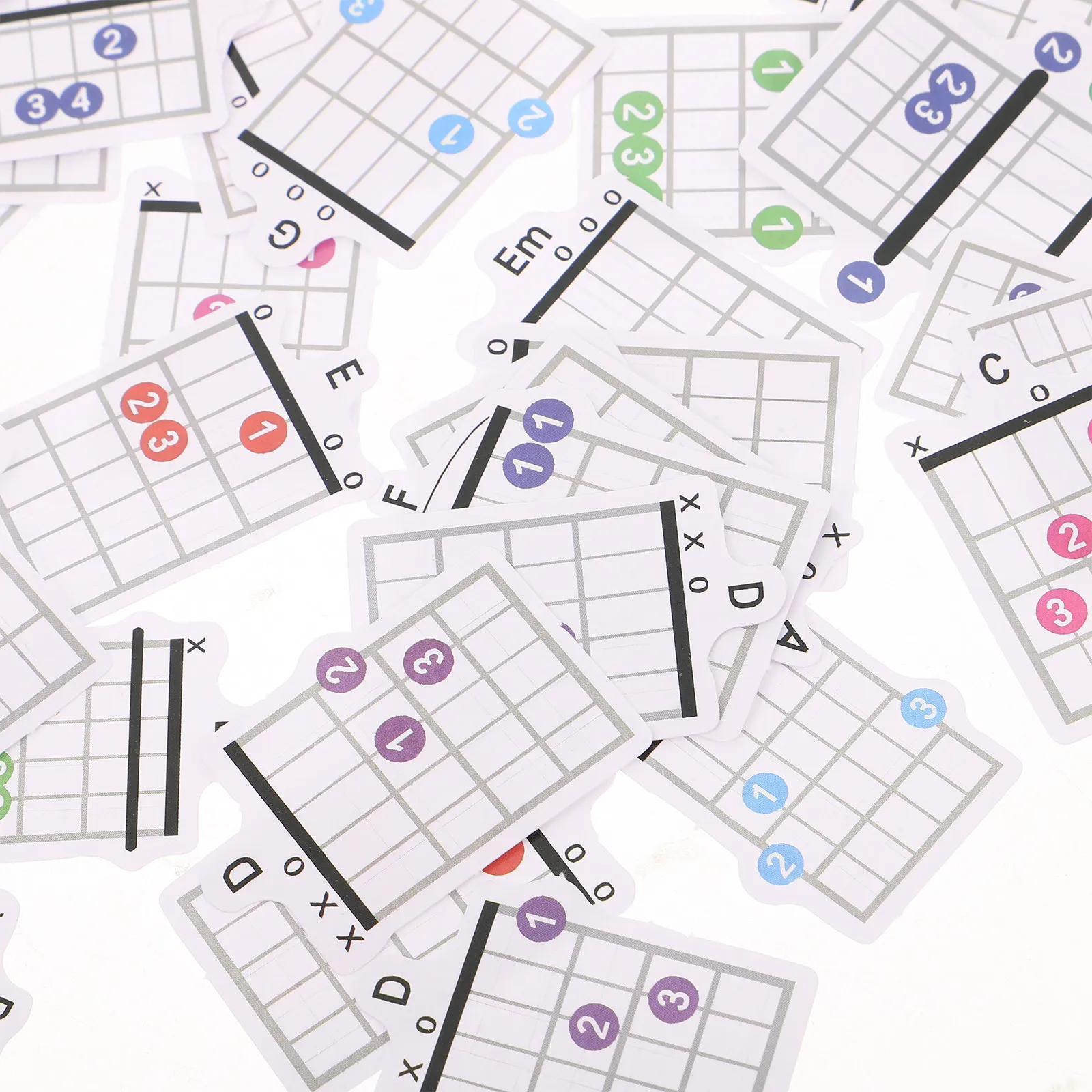 57Pcs Guitar Chord Trainer Beginner Guide Easy Practice Instructional Cards Guitar Chord Chart Portable Learning Accessory
