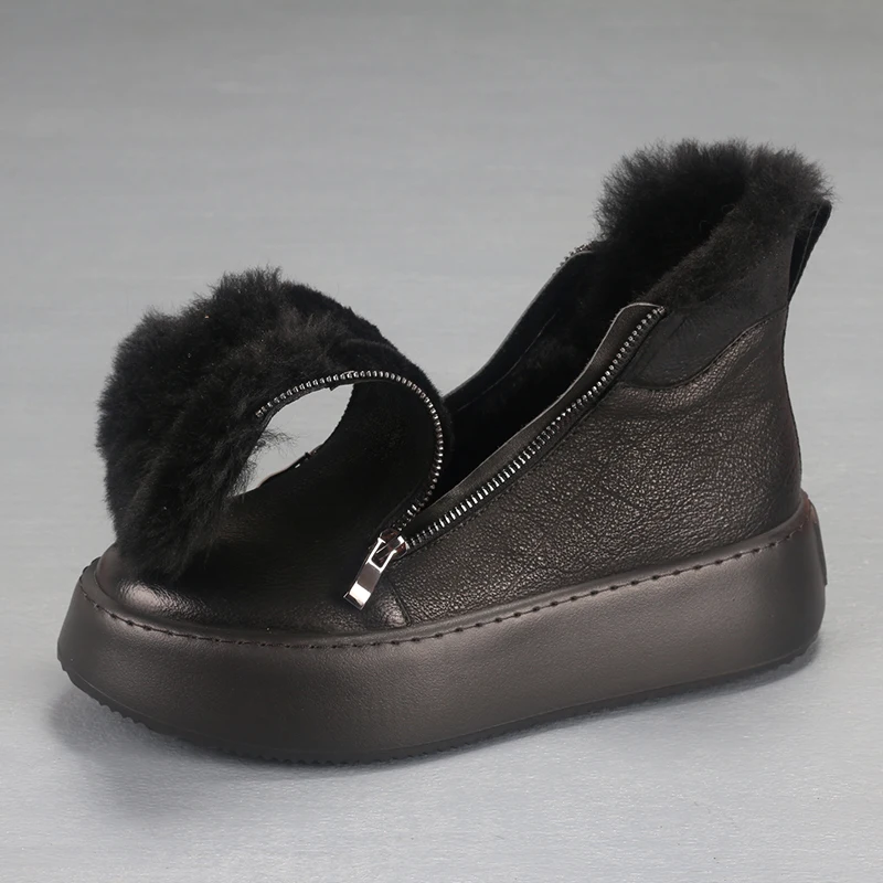 New Winter Plush And Thick Snow Boots With Sheepskin And fur Integrated For Comfort, Versatility, Fashion, and Durability