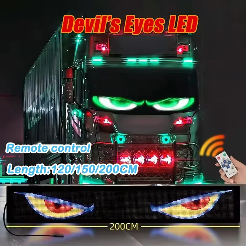 LED Devil's Eye truck Interior Lights Personalized Universal LED Matrix Pixel Panel Flexible Car Window Decorative