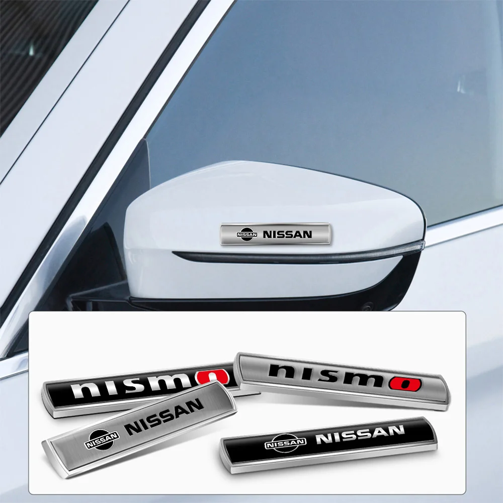 3D Metal Badges Logo Stickers Auto Body Side Window Trunk Decal Decoration Accessories For Nissan Nismo Tiida Teana GTR Almera