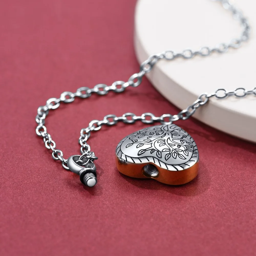 Collana con urna funeraria a forma di gatto, in acciaio inox