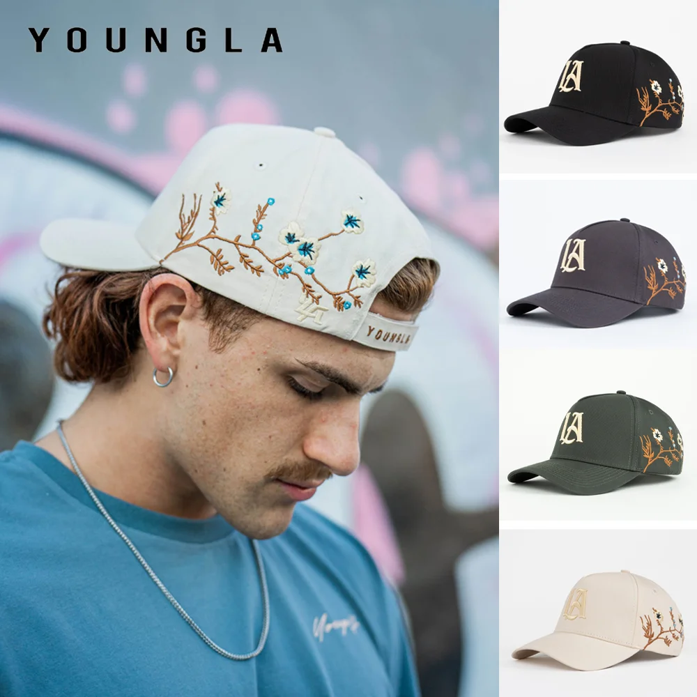 YoungLA baseball cap gym men's outdoor cycling sports winter warm and comfortable hat fashionable embroidered duckbill cap