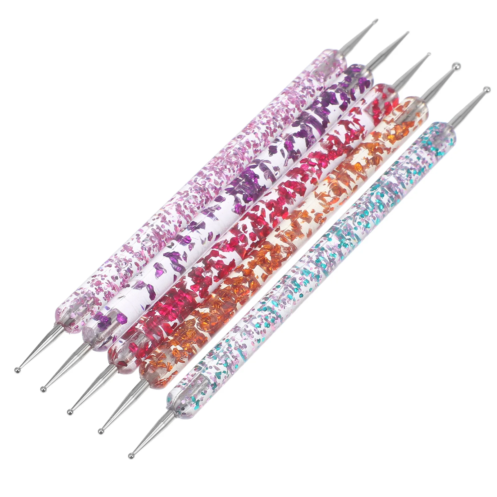 

5Pcs Nail Point Pen Set Multi Functional Rhinestones Picker for Nail Design Fashionable Glitter Manicure Tools Dotting Pen
