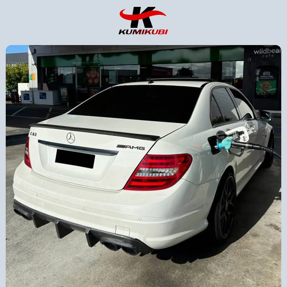 W204 Rear Trunk Spoiler Exterior For Mercedes Benz W204 C class 4 Door 2008-2014 C180 C200 C220 C260 C300 AMG Tail Spoiler Wing - view 2