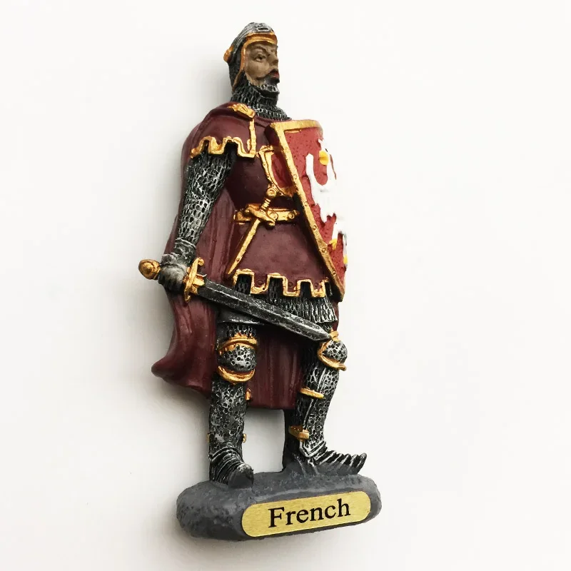 Malta tourist souvenirs hand-painted three-dimensional samurai decorative crafts magnetic refrigerator sticker
