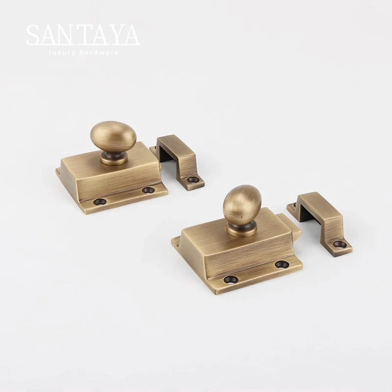 

Santaya Винтажный антикварный твердый латунный болт, дверная защелка, защитные замки, пряжка, фурнитура для двери гостиничного шкафа, бронзовые аксессуары