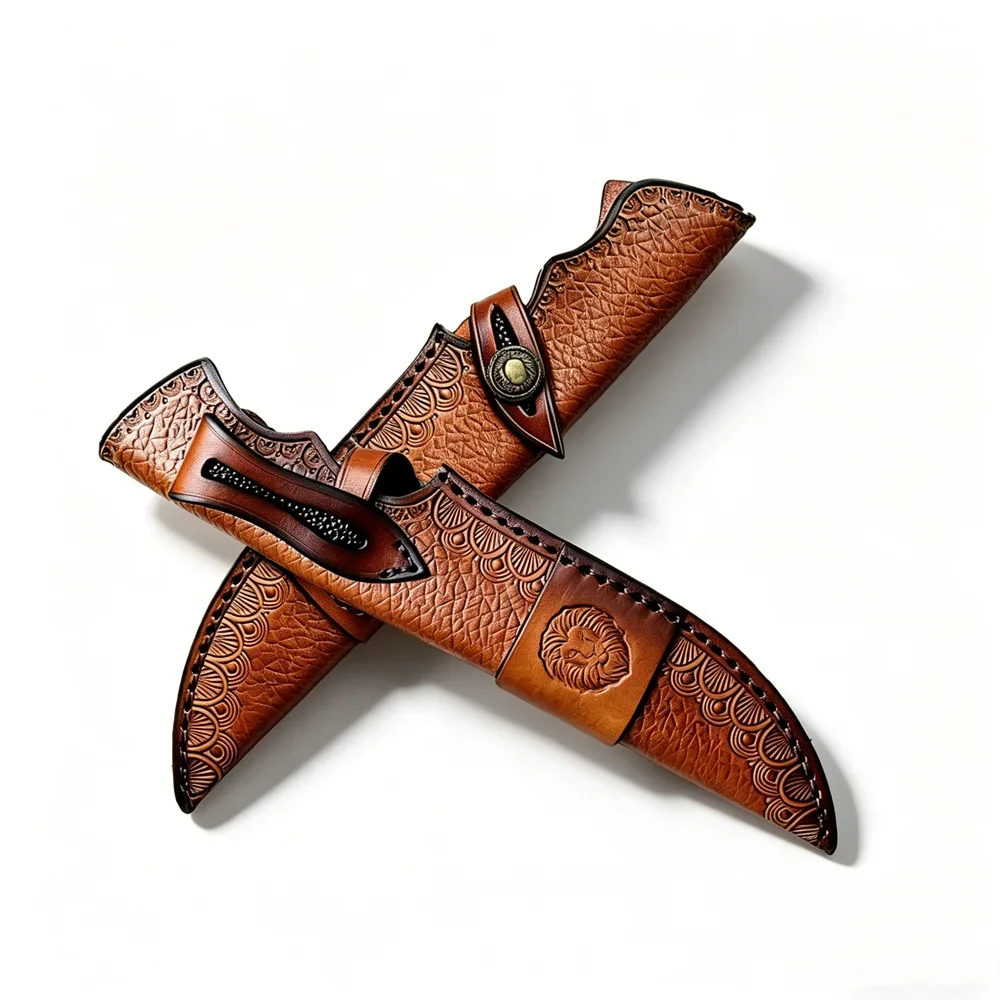 Universal Fixed Blade Knife Leather Sheath, First Layer Cowhide Scabbard, Protective Knife Holder, Household DIY Craft Accessory
