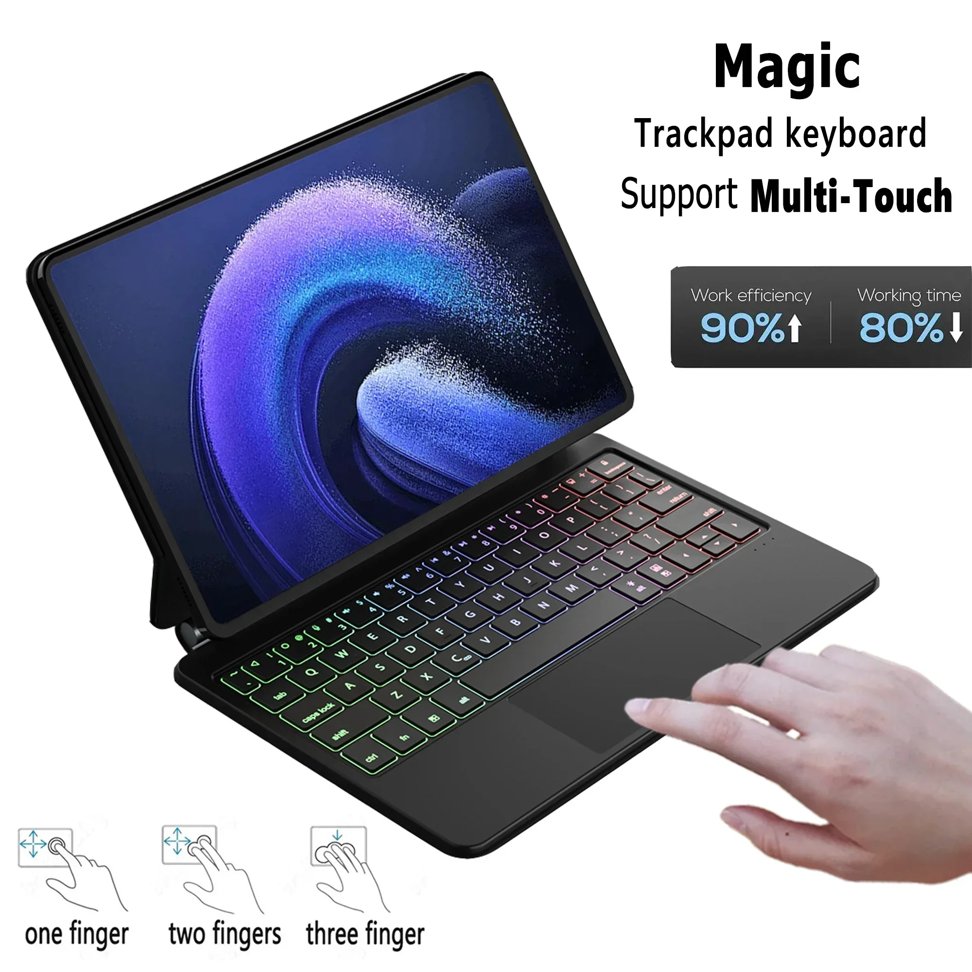 Magic Keyboard for Xiaomi Pad 6 Pro 11 2023 Mipad 6 Mipad6 Russian Korean Spanish AZERT German Hebrew Arabic Magic Keyboard Case
