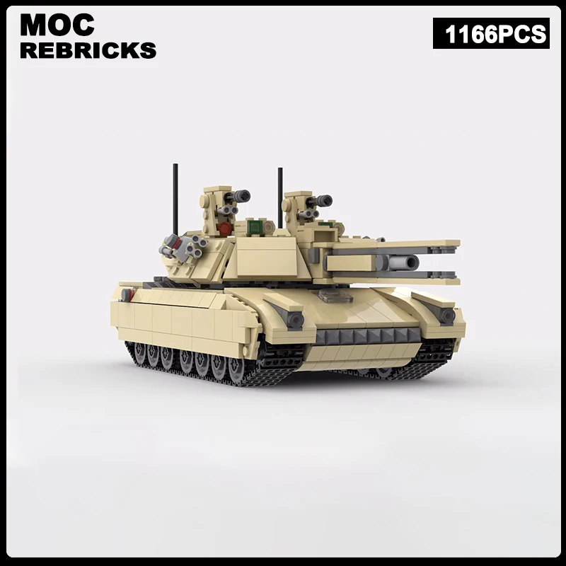 WW2 US Militaire Serie M1A4 Abrams Gepantserd Voertuig MOC Bouwstenen Leger Battle Tank Model Baksteen Speelgoed kinderen Kerst G