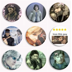 Metal Gear Solid V Coquette Pink Bow Raiden Venom Solid Snake Button Pin Game Funny Meme Brooch Badge Bag Decor Gamer Gifts