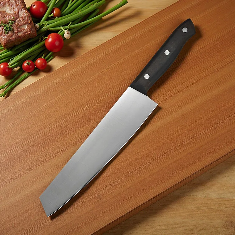 

Professional Japanese Chef Kiritsuke Knife with Full Tang Wood Handle Kitchen Cooking Meat Vegetable Fish Sushi Slicing Knife
