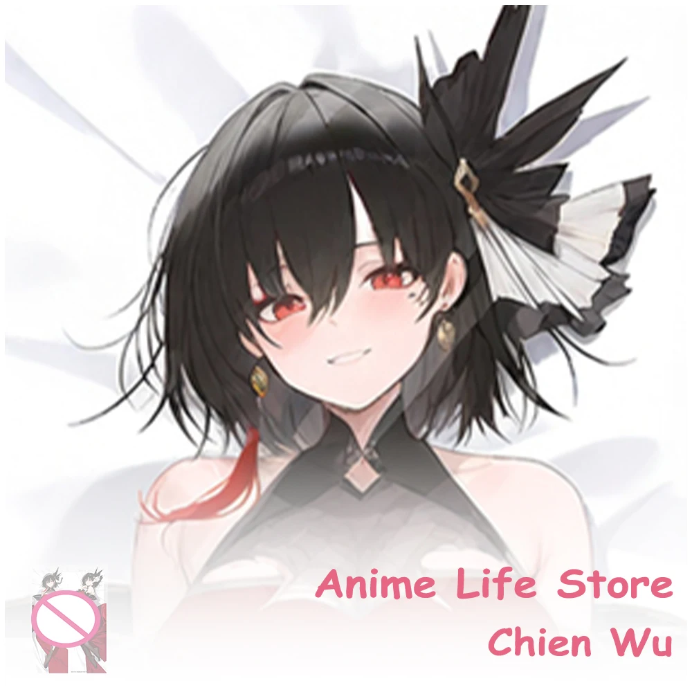 Funda de Dakimakura de Azur Lane Chien Wu, Funda de Almohada con Estampado de Doble Cara, Funda de Cojín para Otakus