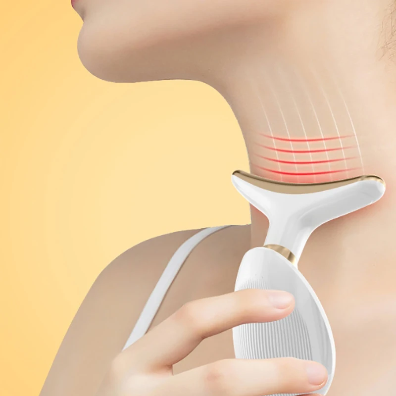 Nekliftapparaten Therapie Huid Aanhalen Anti Rimpel Led Foton Nekmassageapparaat V-Face Lifting Verminderen Dubbele Kin Gezichtsverzorging