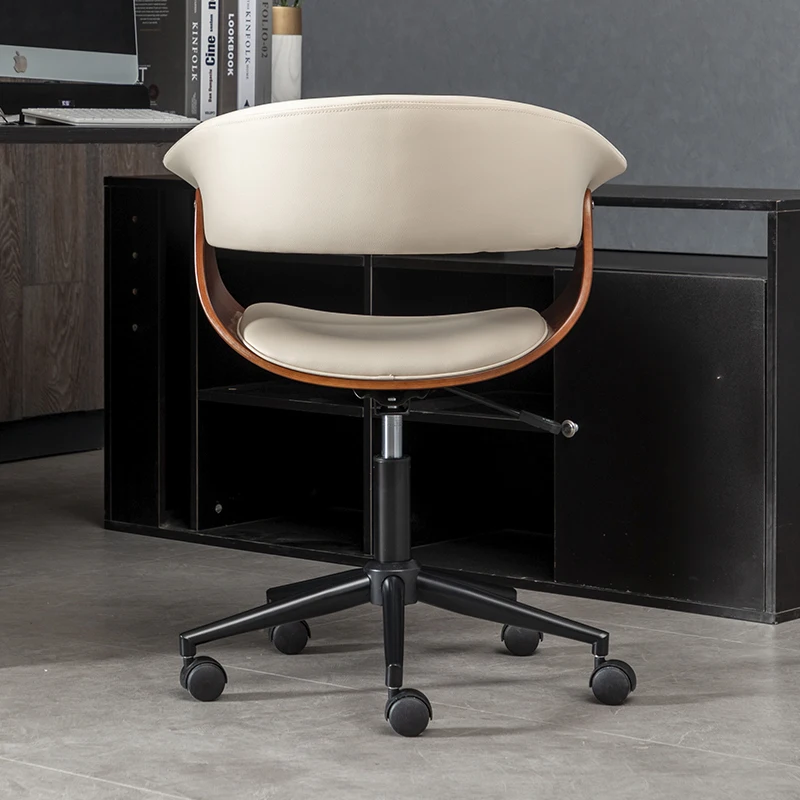 

Simple Light Luxury Chair Computer Solid Wood Study Swivel Chair Office Bedroom Learning Office Silla Oficina Furniture