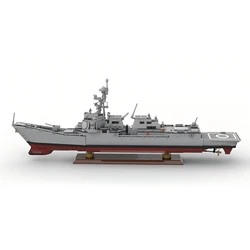 New 2733PCS 1/200 Arleigh Burke-class guided-missile destroyer Model World Military Building Blocks Toys for Kids Bricks Gifts