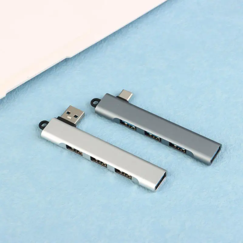 1 шт., аксессуары для ПК, компьютера, 4-портовый концентратор USB 3.0, высокоскоростной разветвитель типа C, 5 Гбит/с, многопортовый концентратор, 4 порта USB 3.0 2.0