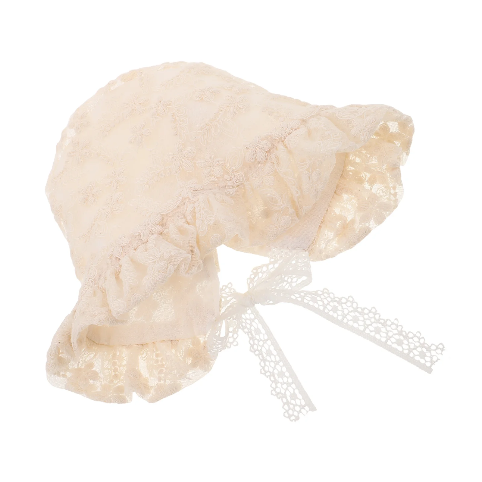 

Baby Girl Lace Bonnet Lightweight Breathable Summer Hat Infant Sunhat Outdoor Princess Style Toddler Adjustable Hat