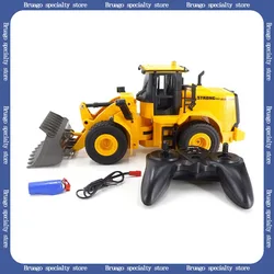 Huina 1:16 Rc Bulldozer 1552 Eleven Channel Remote Control Loader Children Outdoors Electric Engineering Vehicle Toy Boy Gift