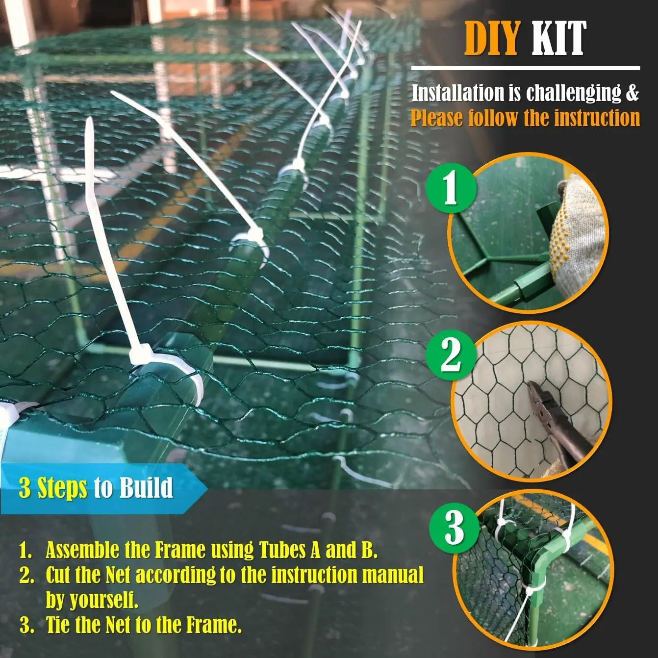 Yard Outdoor Use, No Specific Material Color, DIY, Movable, Modular, Rust - Proof and Expandable Chicken Tunnel