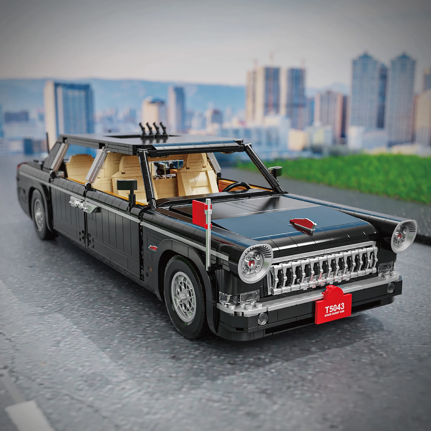 

Chinese State Guest Car Building Blocks Classic Shape Symbolizes Prestige and Inheritance High end Creative Assembly Model Gift