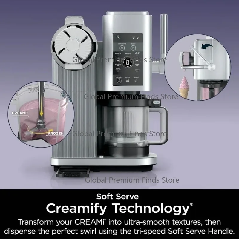 Hot Sale 2-Pint Ice Cream Maker – Enjoy Swirl, Soft Serve & More with Low-Calorie Program